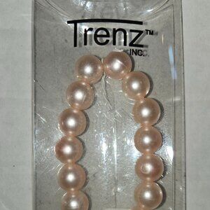 Trenz Light Pink Stretch Pearl Bracelet